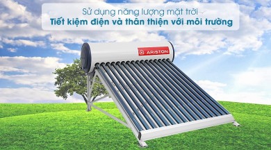 Máy nước nóng năng lượng mặt trời Ariston 150L - Giải pháp tiết kiệm điện