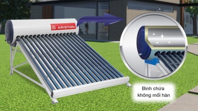 Tiết kiệm điện với máy nước nóng năng lượng mặt trời Ariston 175L